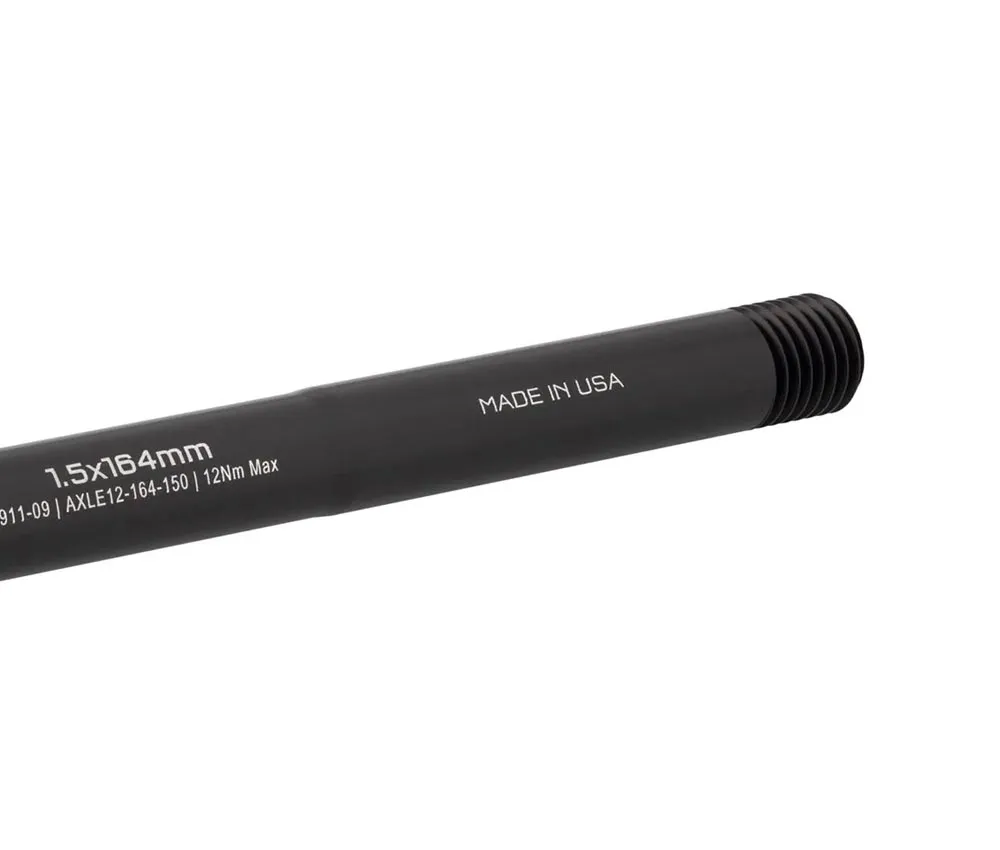 Wolf Tooth Rear Wheel Thru-Axle – Length 164mm, Thread M12x1.5mm, Black