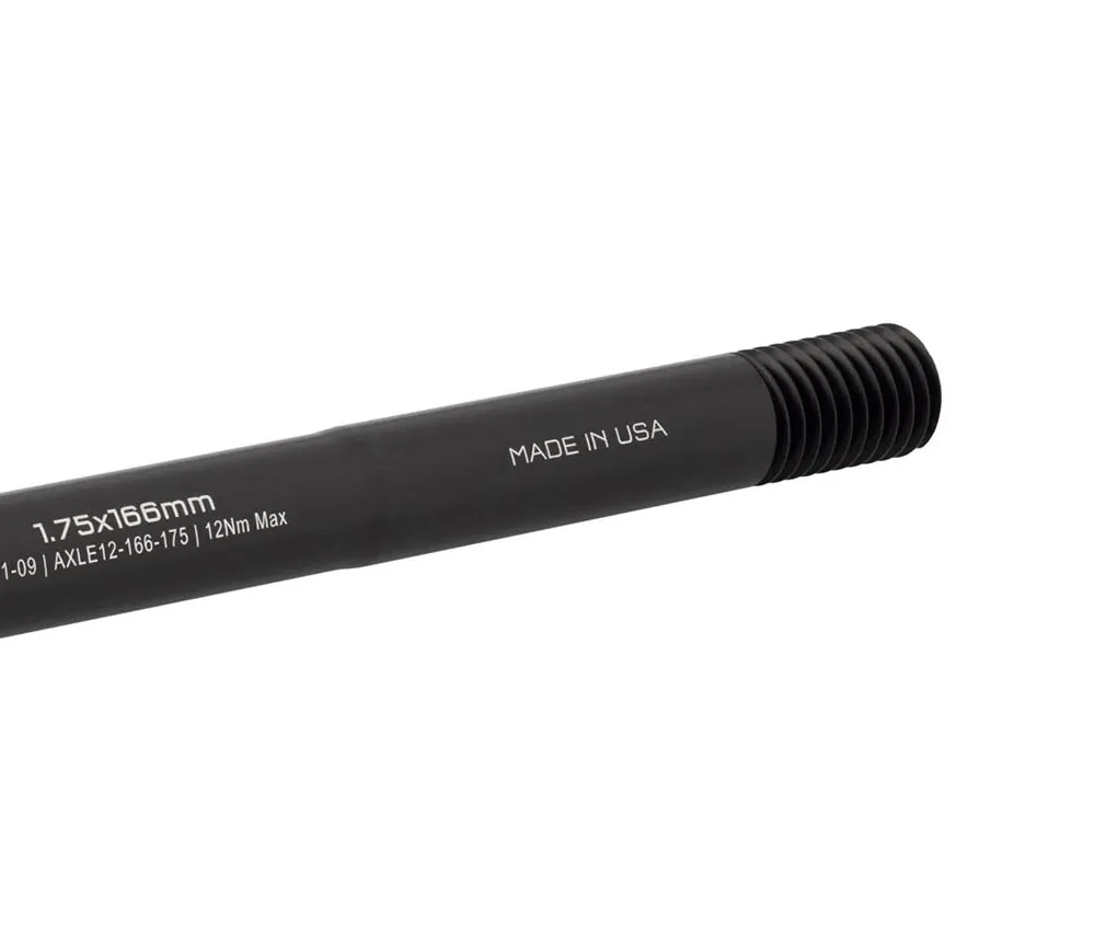 Wolf Tooth Rear Thru-Axle – Length 166mm, Thread M12x1.75mm, Black