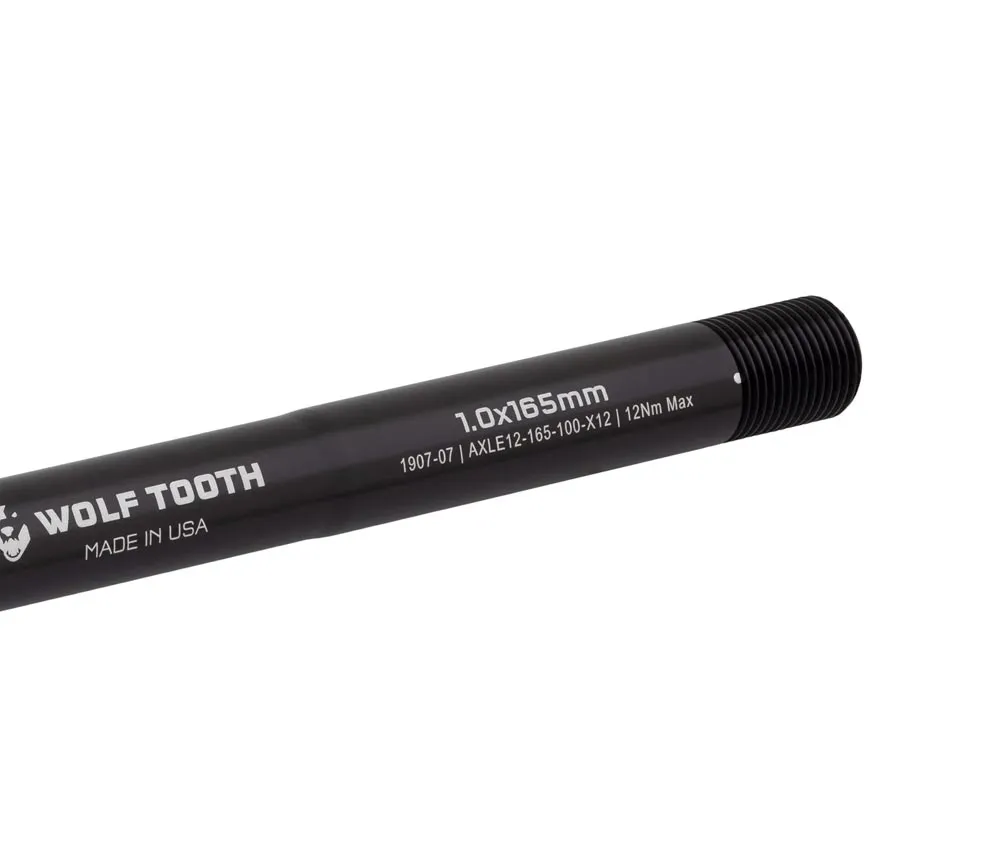 Wolf Tooth X-12 Rear Thru-Axle - 12x148mm / 12x165mm, M12x1.0mm thread, black