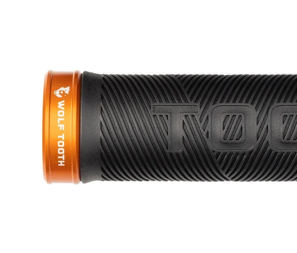 Wolf Tooth Echo Lock-On Handlebar Grips 32mm Colour: orange/black