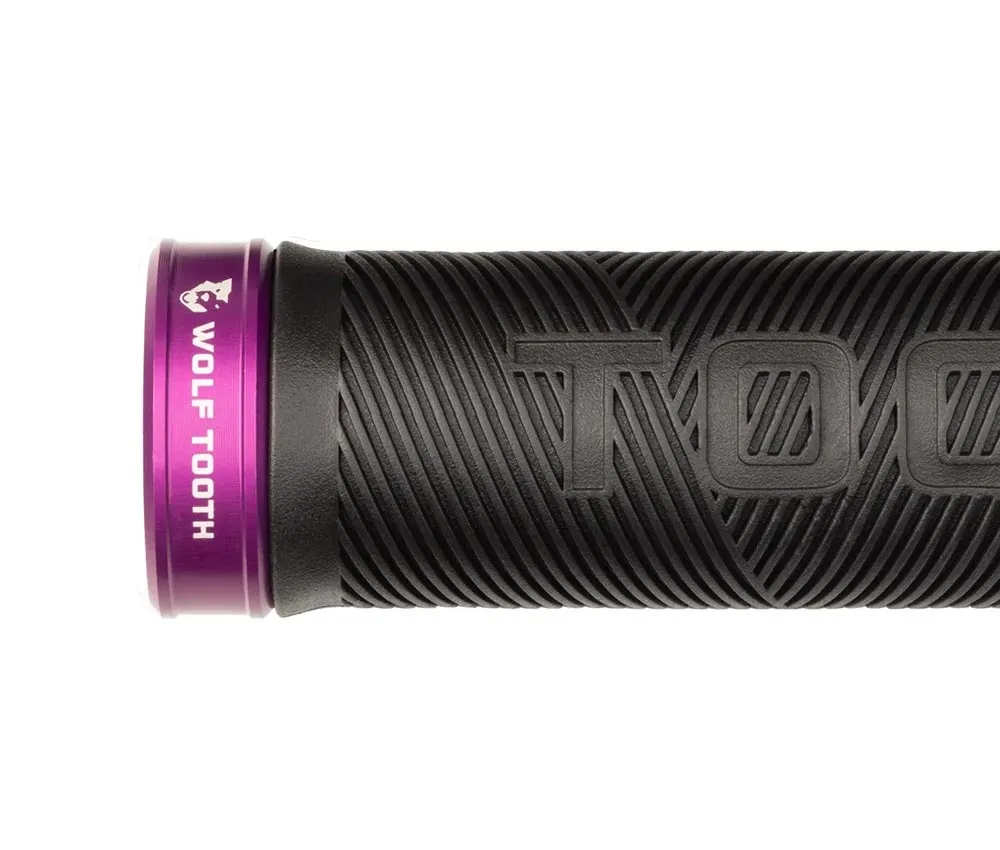 Wolf Tooth Echo Lock On Handlebar Grips 32mm Colour: ultraviolet purple/black