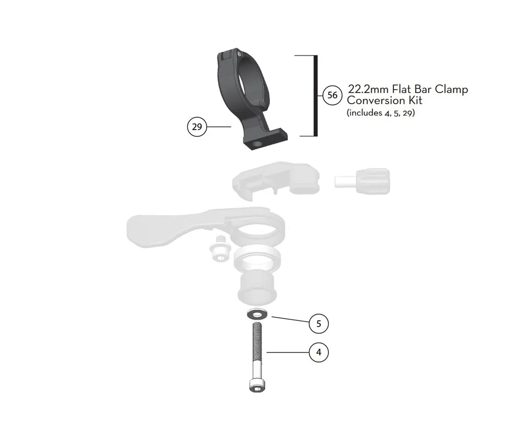 Wolf Tooth ReMote / ReMote LA conversion kit for 22.2 mm clamps