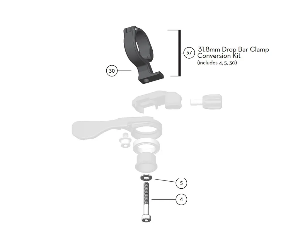 Wolf Tooth ReMote / ReMote LA conversion kit for 31.8 mm clamps
