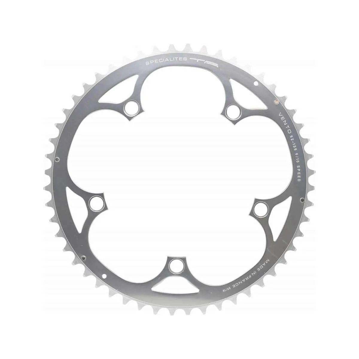 TA Specialite Vento Chainring 10+9-speed Campagnolo 135 Lk silver outer 50 teeth