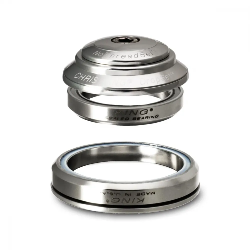 Chris King DropSet 2 Headset Ceramic Tapered 1 1/8 - 1.5 inch silver | silver IS42/28.6 - IS52/40