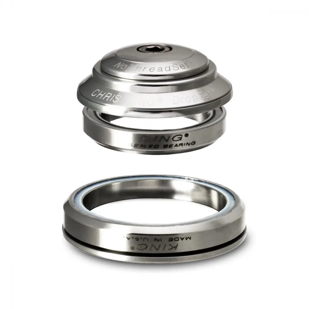 Chris King DropSet 3 Headset Ceramic Tapered 1 1/8 - 1.5 inch silver | silver IS41/28.6 - IS52/40