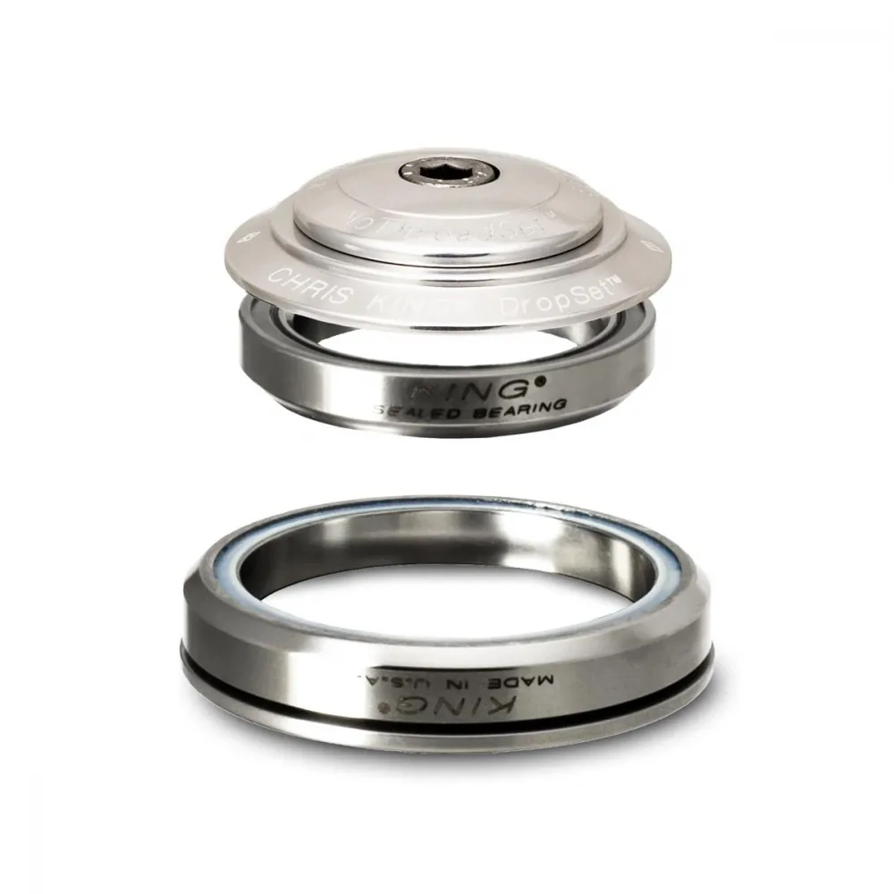Chris King DropSet 5 Headset Ceramic Tapered 1 1/8 - 1.5 inch silver | silver IS42/28.6 - IS52/40
