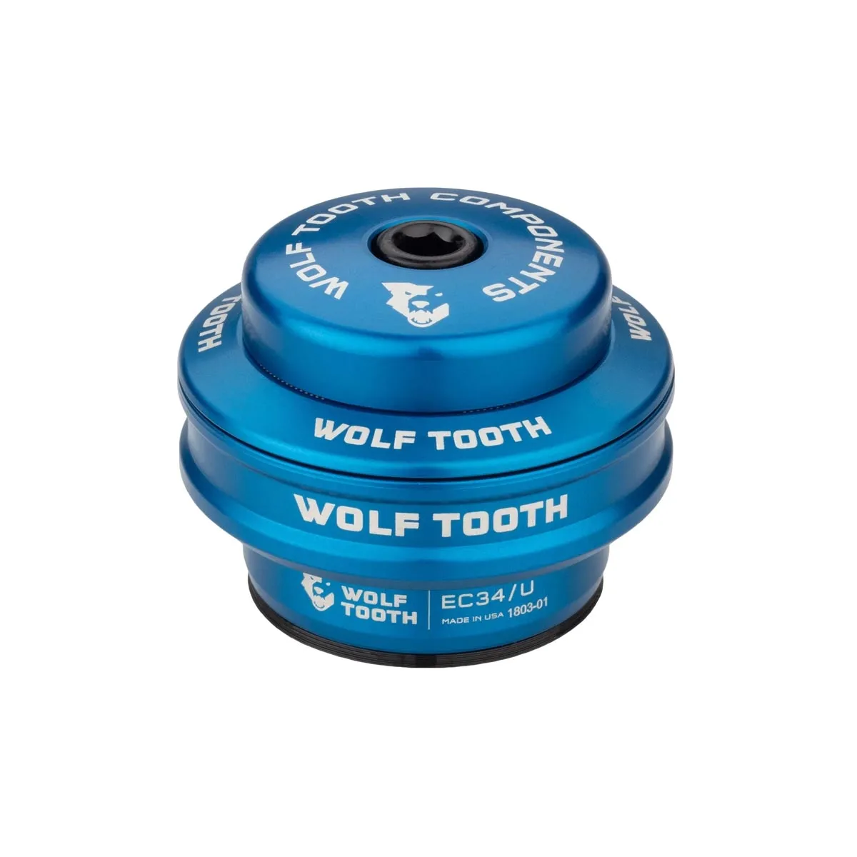 Wolf Tooth Performance Headset Upper Cup 1 1/8 inch | EC34 / 28.6 mm Height 16 mm Blue