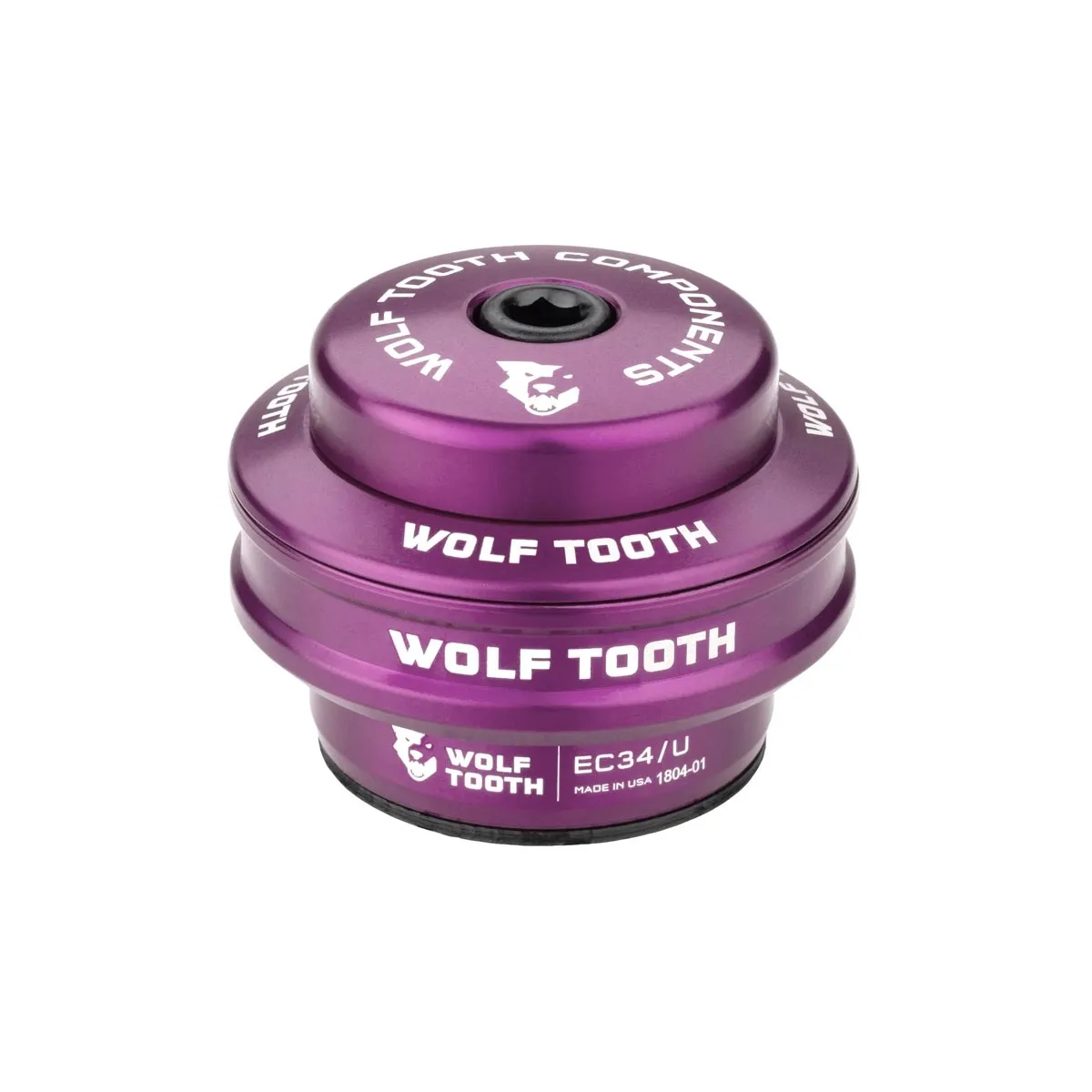 Wolf Tooth Performance Headset Upper Cup 1 1/8 inch | EC34 / 28.6 mm Height 16 mm Purple