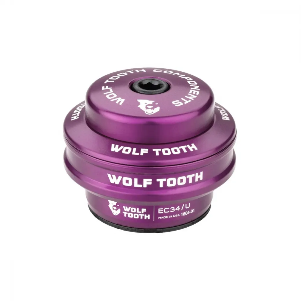 Wolf Tooth Premium Headset Upper Cup 1 1/8 inch | EC34 / 28.6 mm Height 16 mm Purple