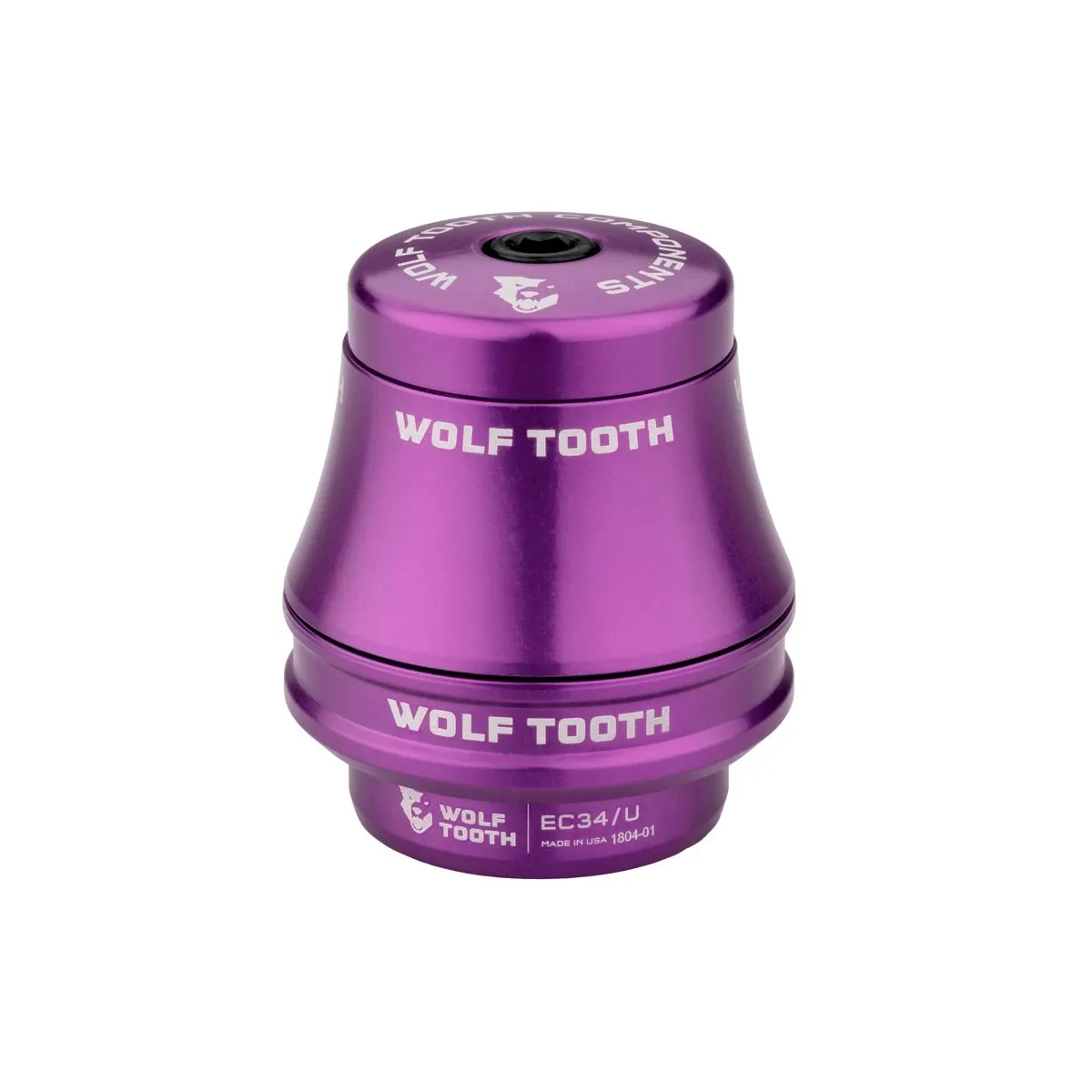 Wolf Tooth Premium Headset Upper Cup 1 1/8 inch | EC34 / 28.6 mm Height 35 mm Purple