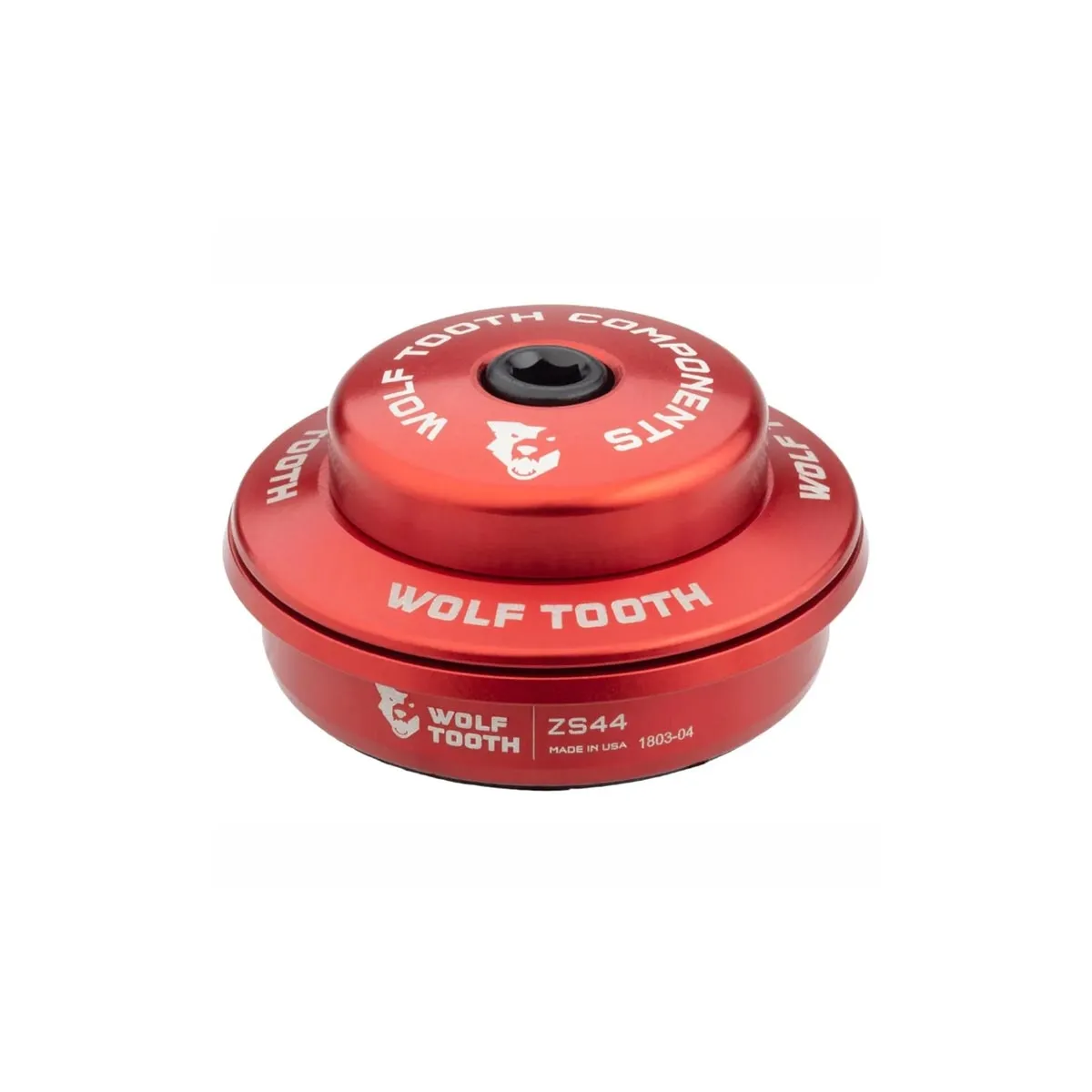 Wolf Tooth Performance Headset Upper Cup 1 1/8 inch | ZS44 / 28.6 mm Height 6 mm Red