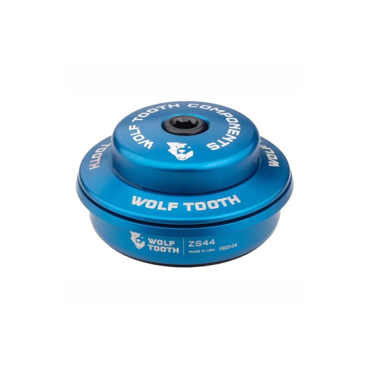 Wolf Tooth Premium Headset Upper Cup 1 1/8 inch | ZS44 / 28.6 mm Height 6 mm Blue
