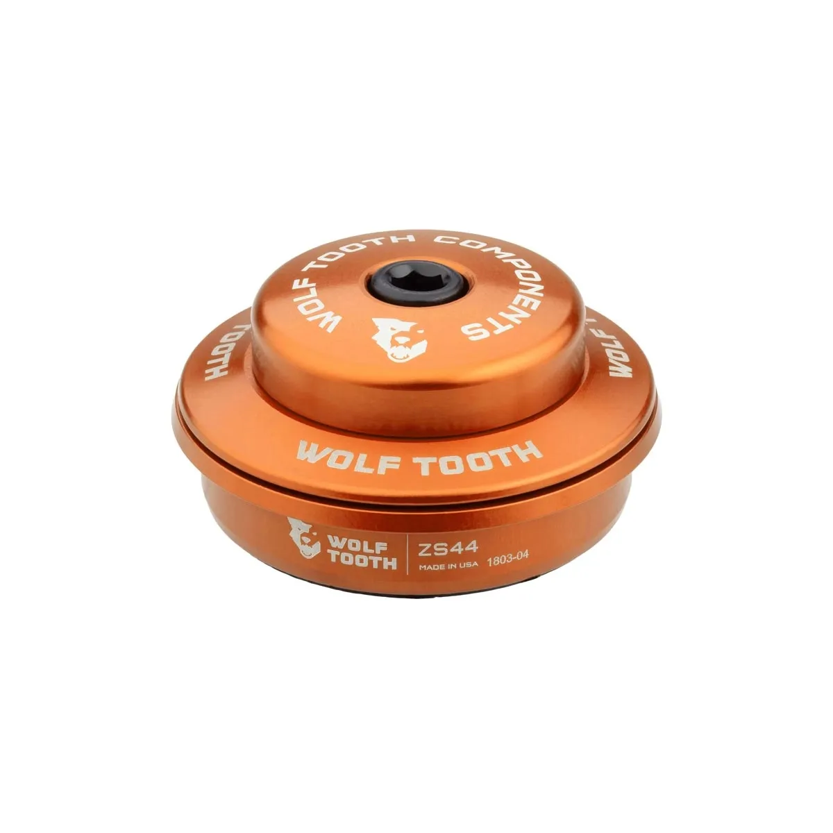 Wolf Tooth Premium Headset Upper Cup 1 1/8 inch | ZS44 / 28.6 mm Height 6 mm Orange