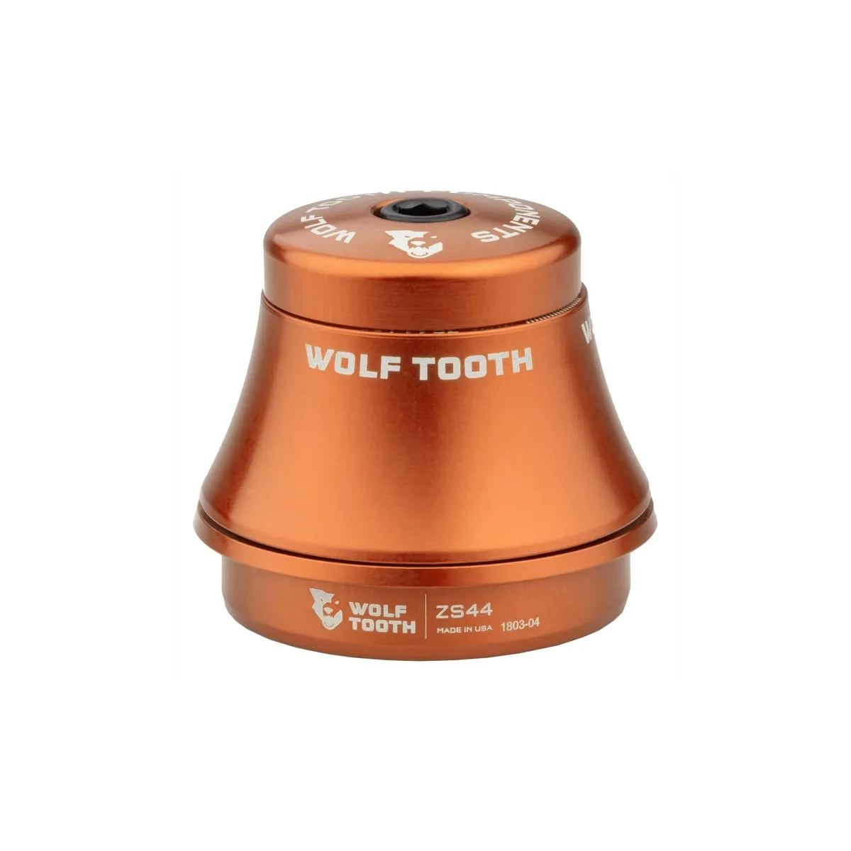 Wolf Tooth Premium Headset Upper Cup 1 1/8 inch | ZS44 / 28.6 mm Height 25 mm orange