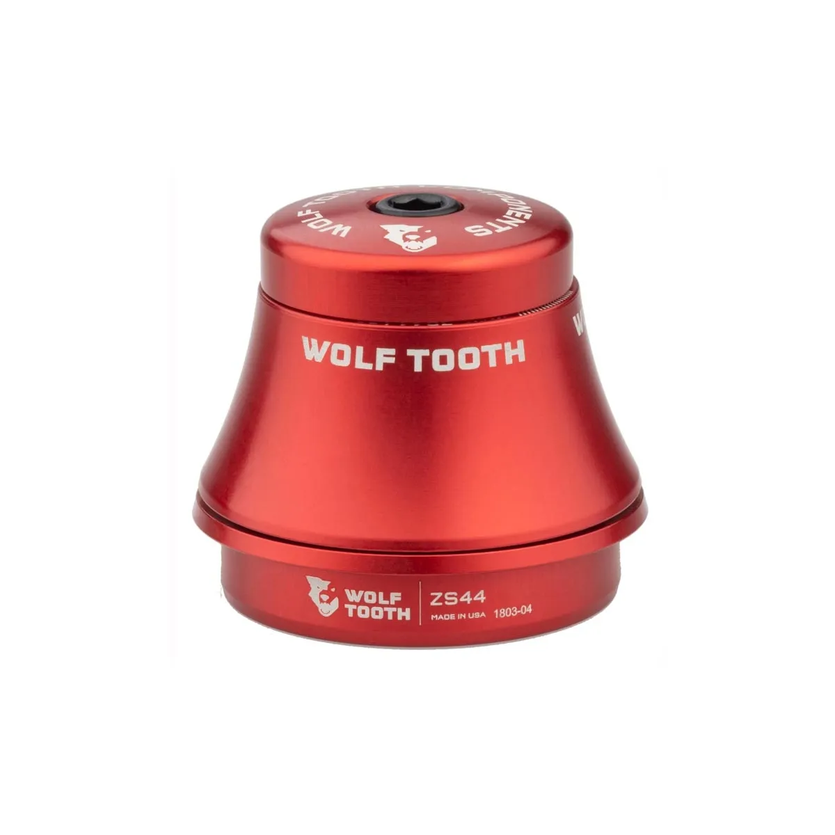 Wolf Tooth Premium Headset Upper Cup 1 1/8 inch | ZS44 / 28.6 mm Height 25 mm red