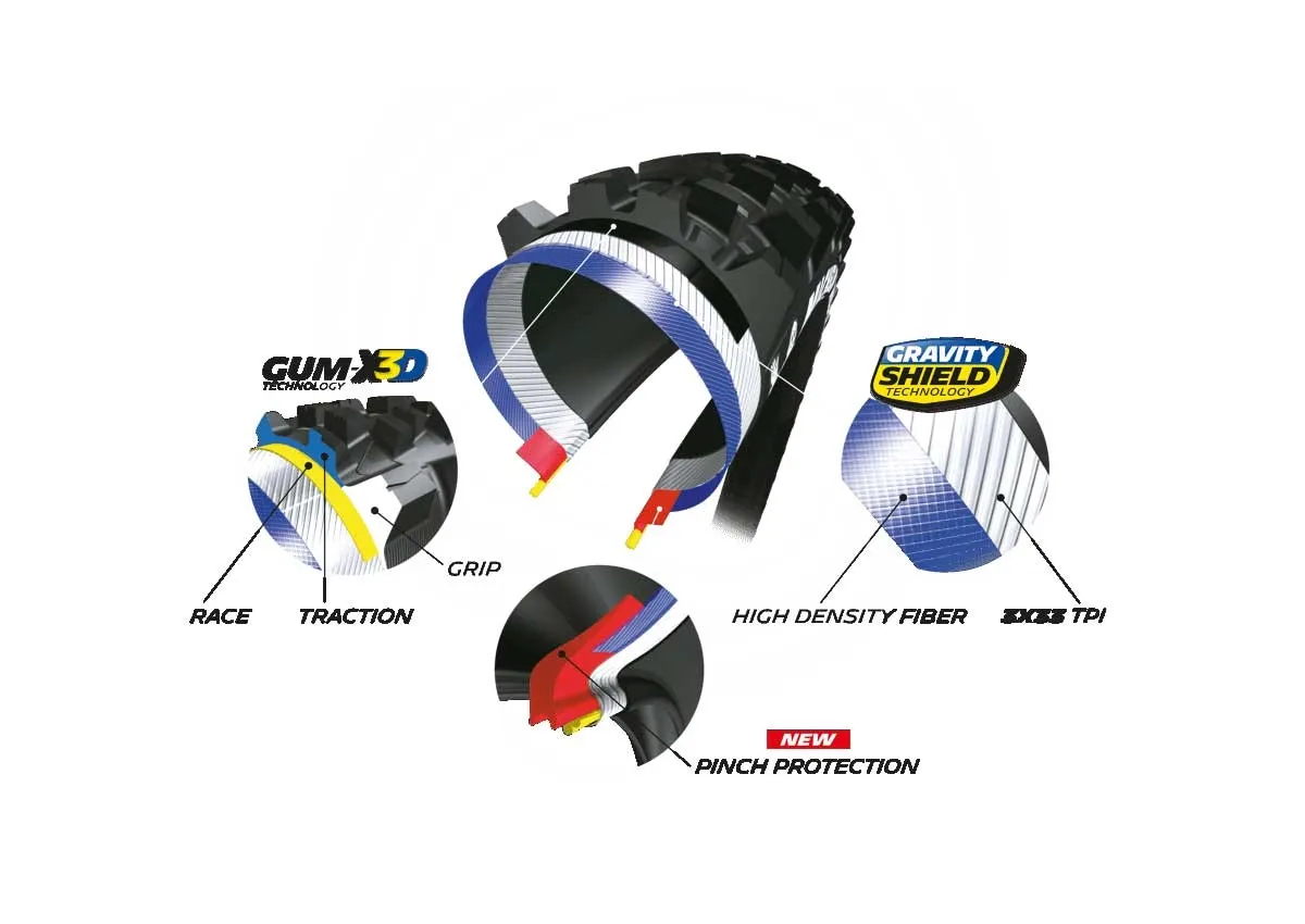 Michelin Wild Enduro Rear Tyre Gum-X3D Competition Line 27.5 inches x 2.40