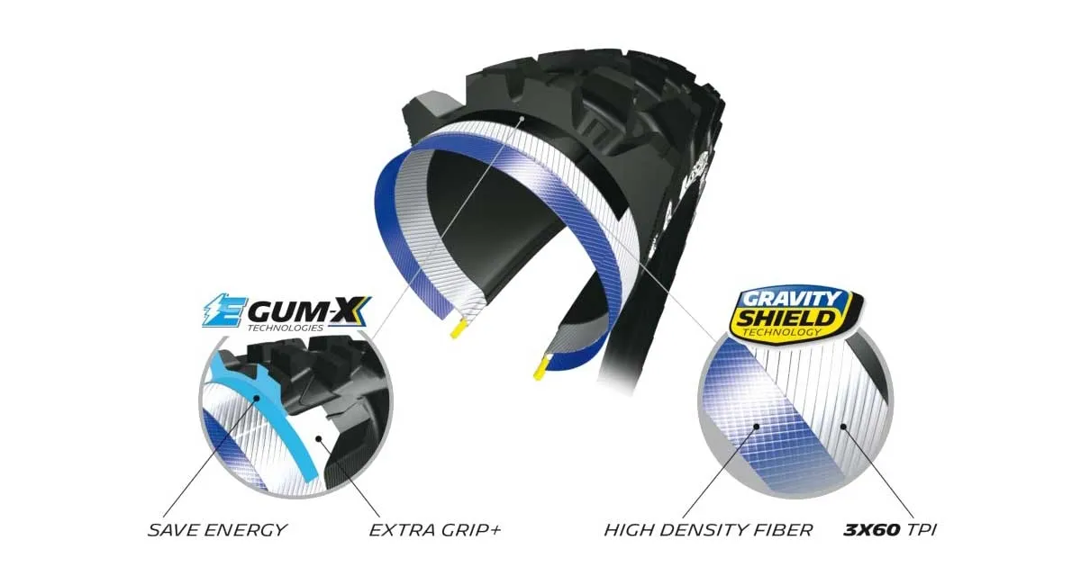 Michelin E-Wild Enduro Front Tyre Gum-X-Tri Competition Line 27.5 inches x 2.6