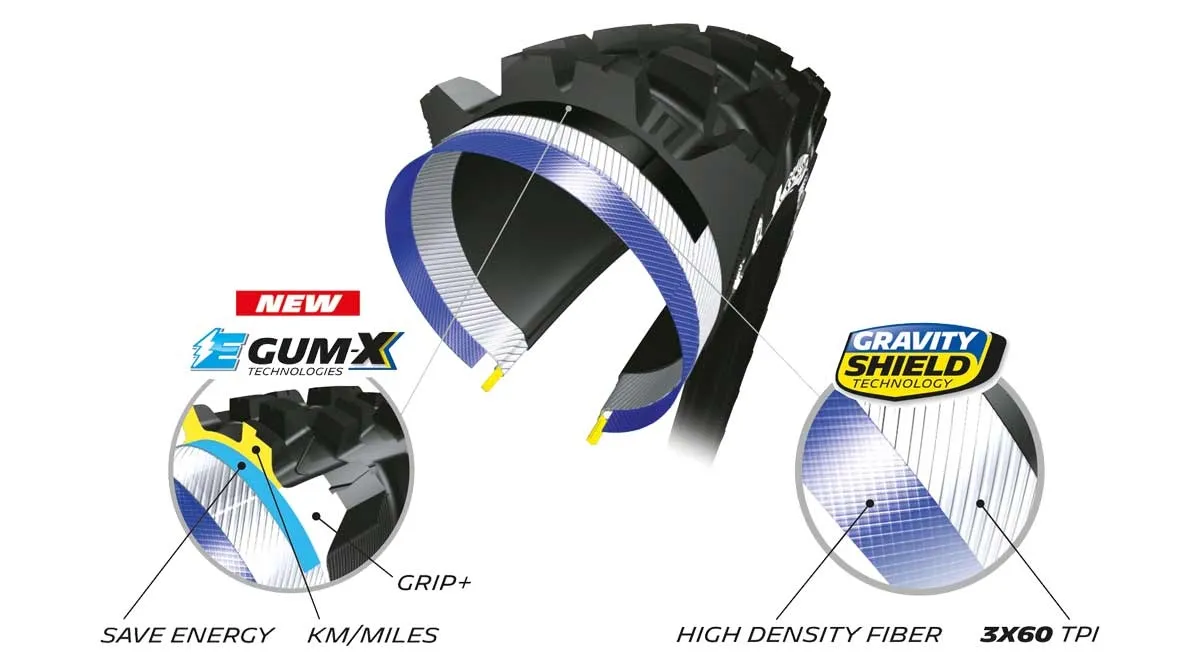 Michelin E-Wild Enduro Rear Tyre Gum-X-Tri Competition Line 29 inches x 2.6