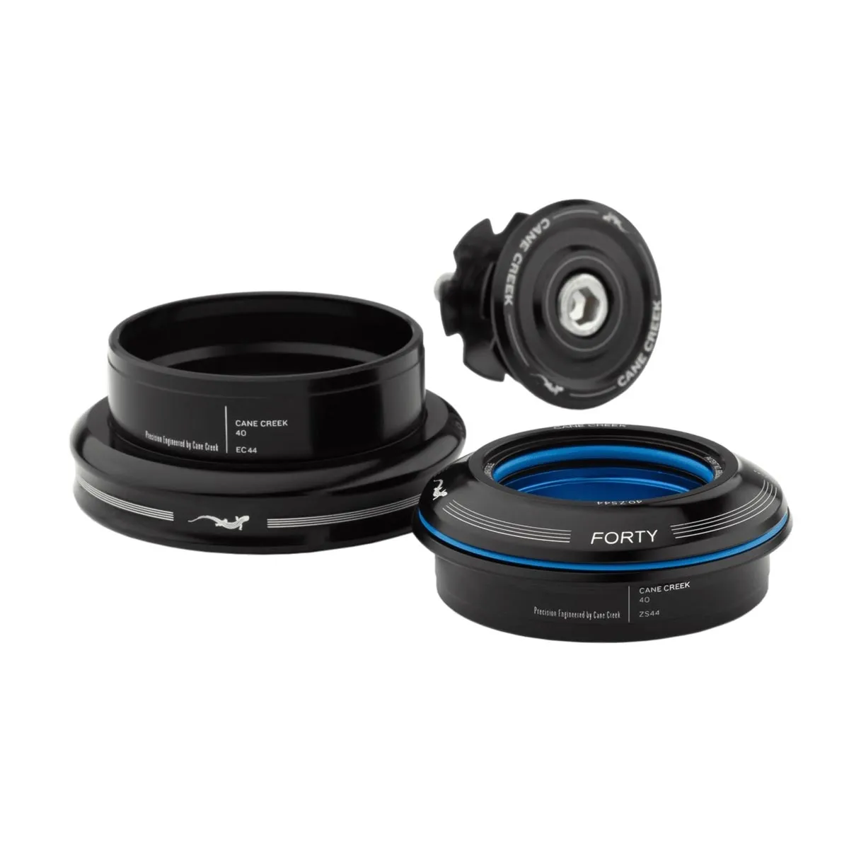 Cane Creek Forty Tapered Headset 1 1/8 - 1.5 inches | ZS44/28.6 - EC44/40 Cap 8mm black