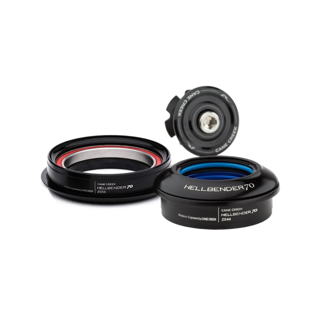 Cane Creek Hellbender 70 Headset Tapered 1 1/8 - 1.5 inches | ZS44/28.6 - ZS56/40 Cap 8mm black