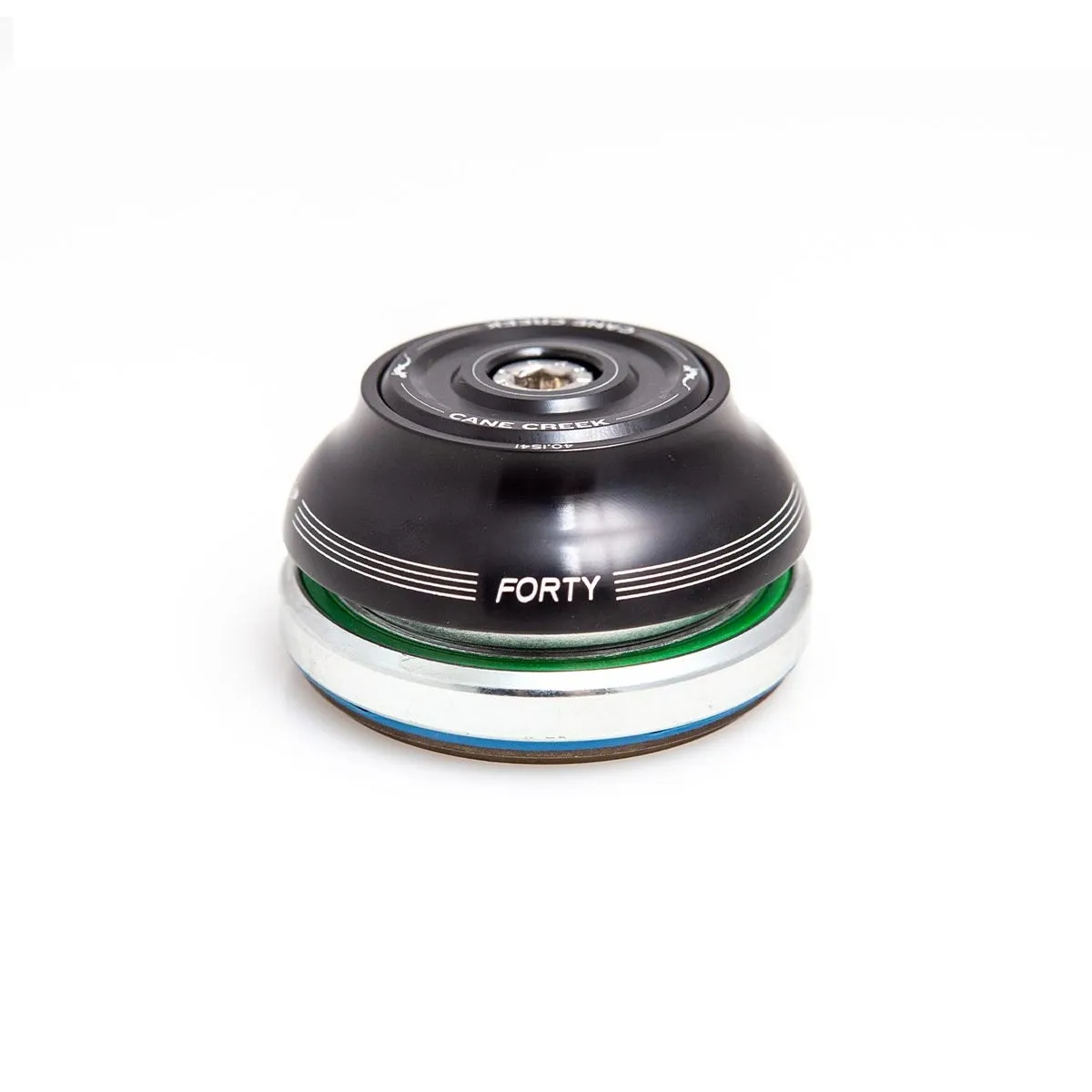 Cane Creek Forty Tapered Headset 1 1/8 - 1.5 inches | IS41/28.6 - IS52/40 Cap 15mm black