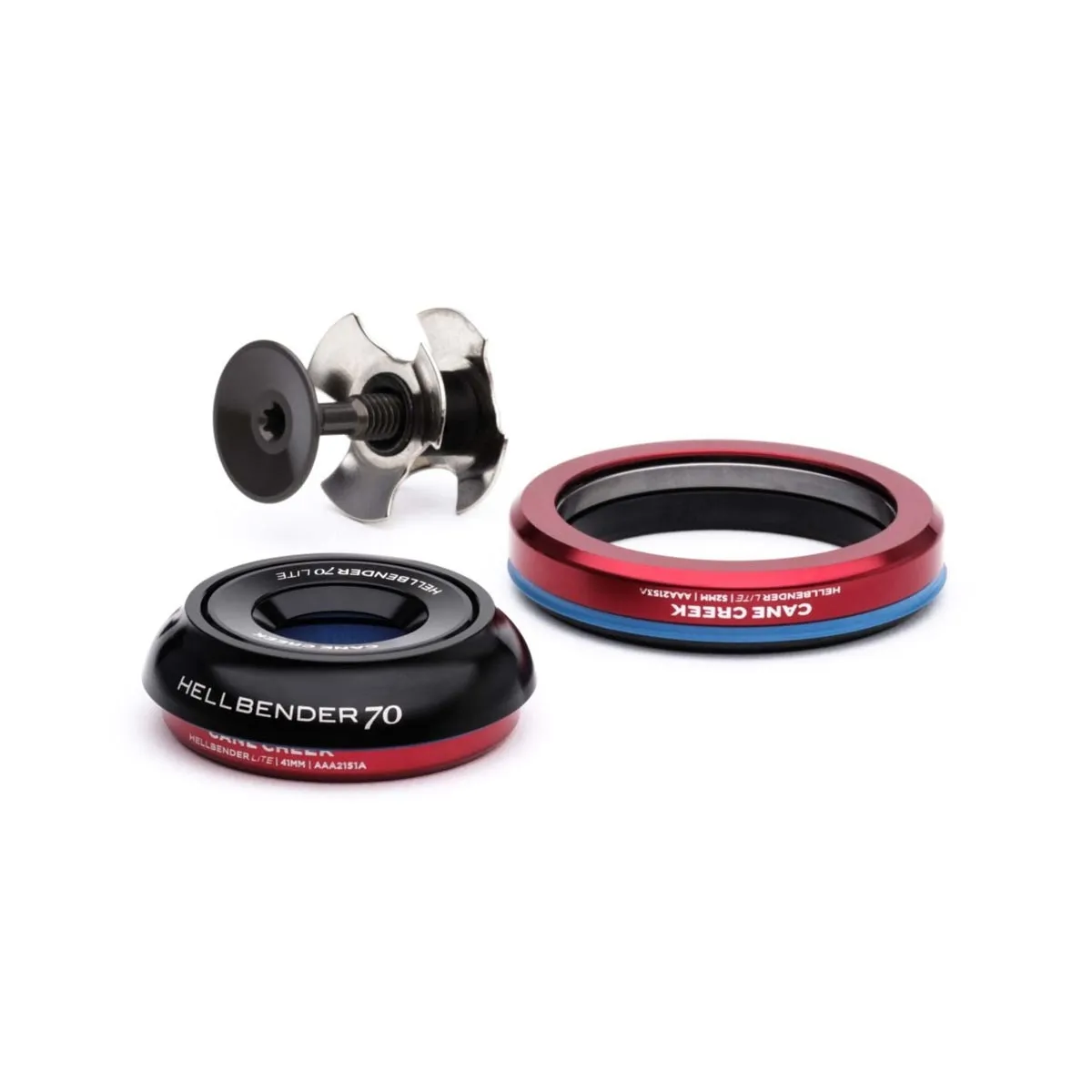 Cane Creek Hellbender 70 Lite Headset Tapered 1 1/8 - 1.5 inches | IS41/28.6 - IS52/40 Cap 9mm black