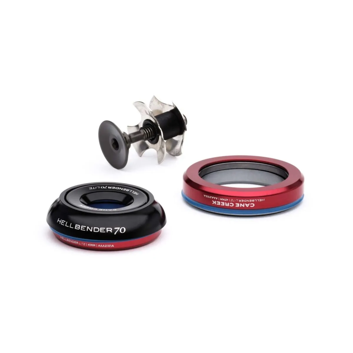 Cane Creek Hellbender 70 Lite Tapered Headset 1 1/8 - 1 1/4 inch | IS41/28.6 - IS47/33 Cap 9mm black