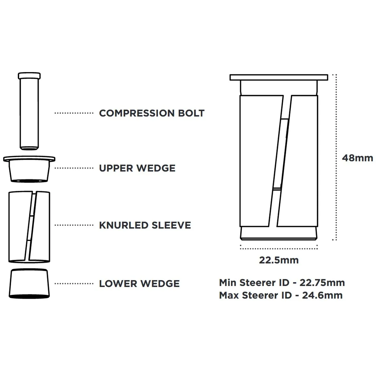 Cane Creek Ancora Expander – 1 1/8 inch / 28.6 mm adjustable aluminium