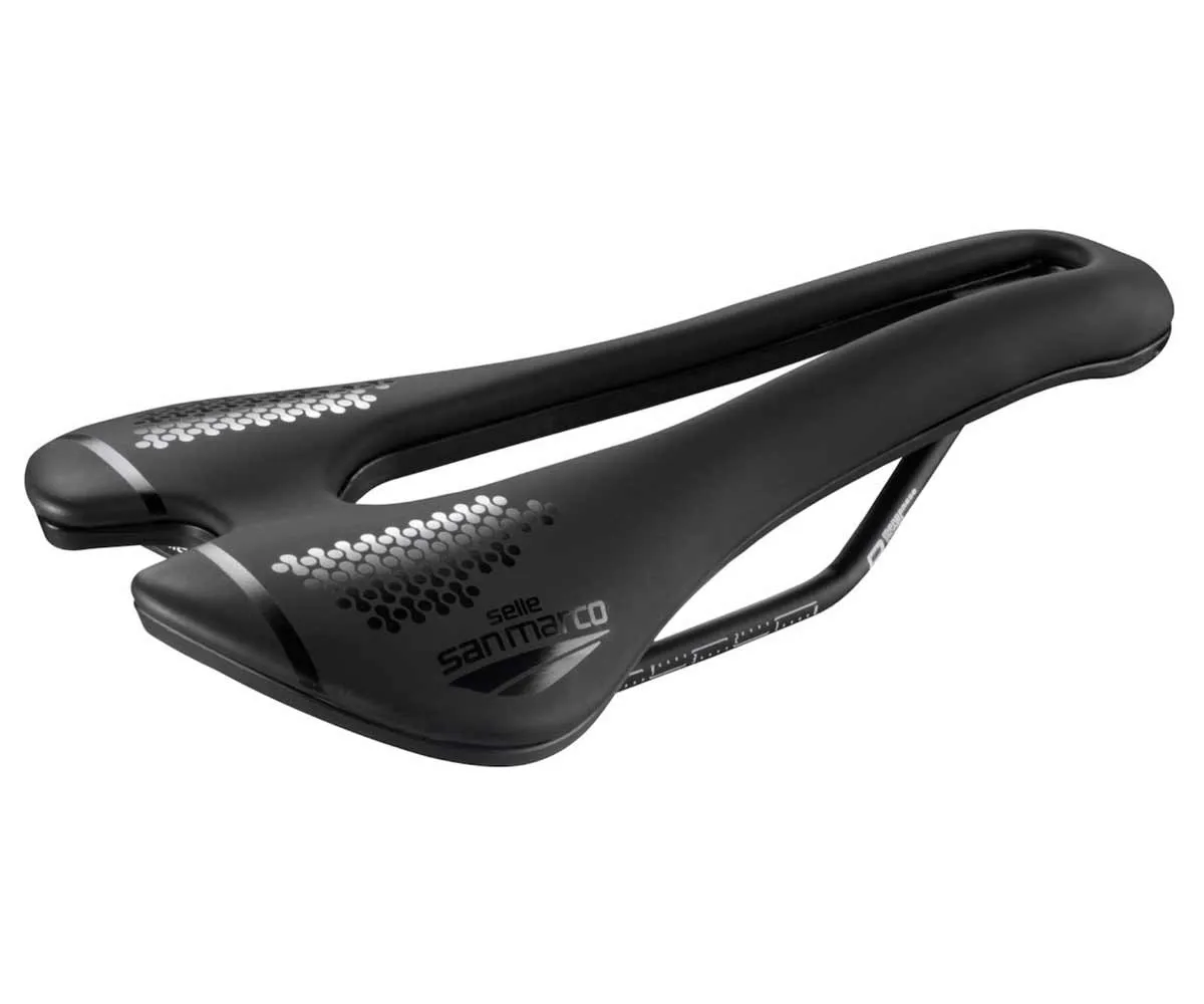 Selle San Marco Aspide Short Dynamic Open Fit Saddle S3 Narrow black frame Manganese