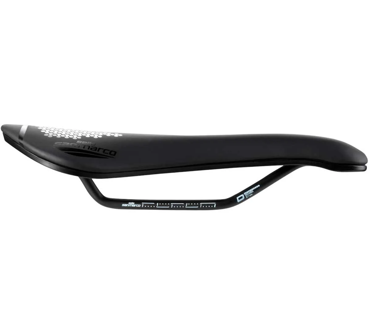 Selle San Marco Aspide Short Dynamic Open Fit Saddle S3 Narrow black frame Manganese