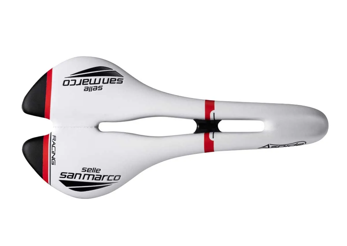 Selle San Marco Aspide Racing Open Saddle S2 Narrow white frame Xsilite