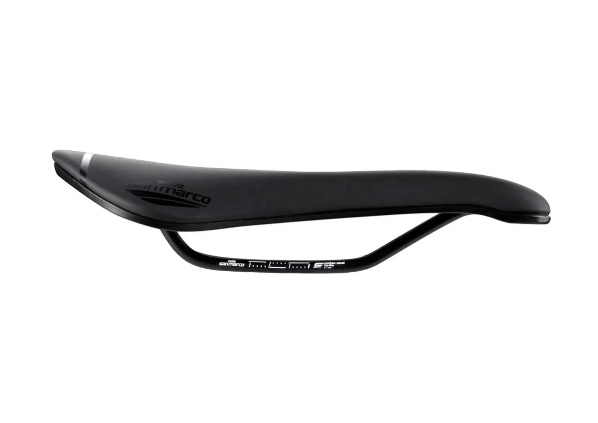 Selle San Marco Aspide Short Sport Open Fit Saddle S3 Narrow black frame carbon-steel