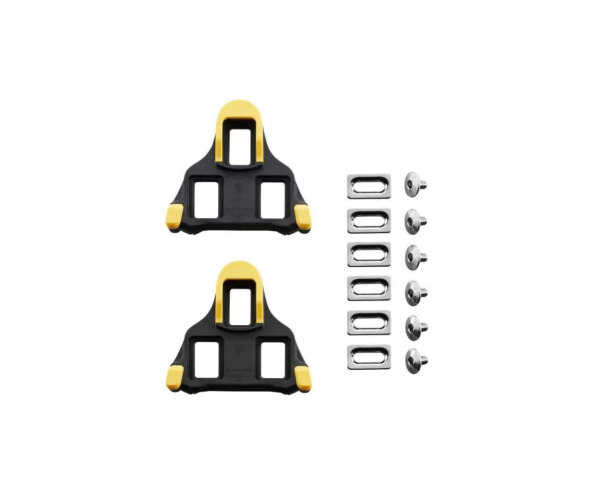 Shimano SPD SL Pedal Cleats | SH-SM11 Yellow 6-Degree Set