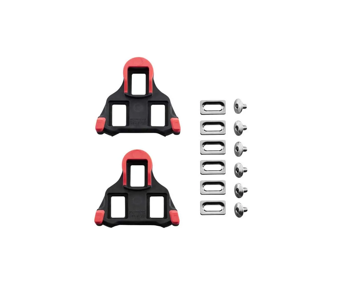 Shimano SPD SL Pedal Cleats | SH-SM10 Red 0-Degree Set