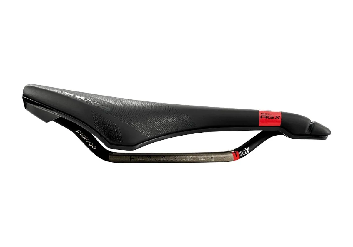 Prologo Dimension Agx Pas Tirox saddle, width 143 mm, frame: black steel