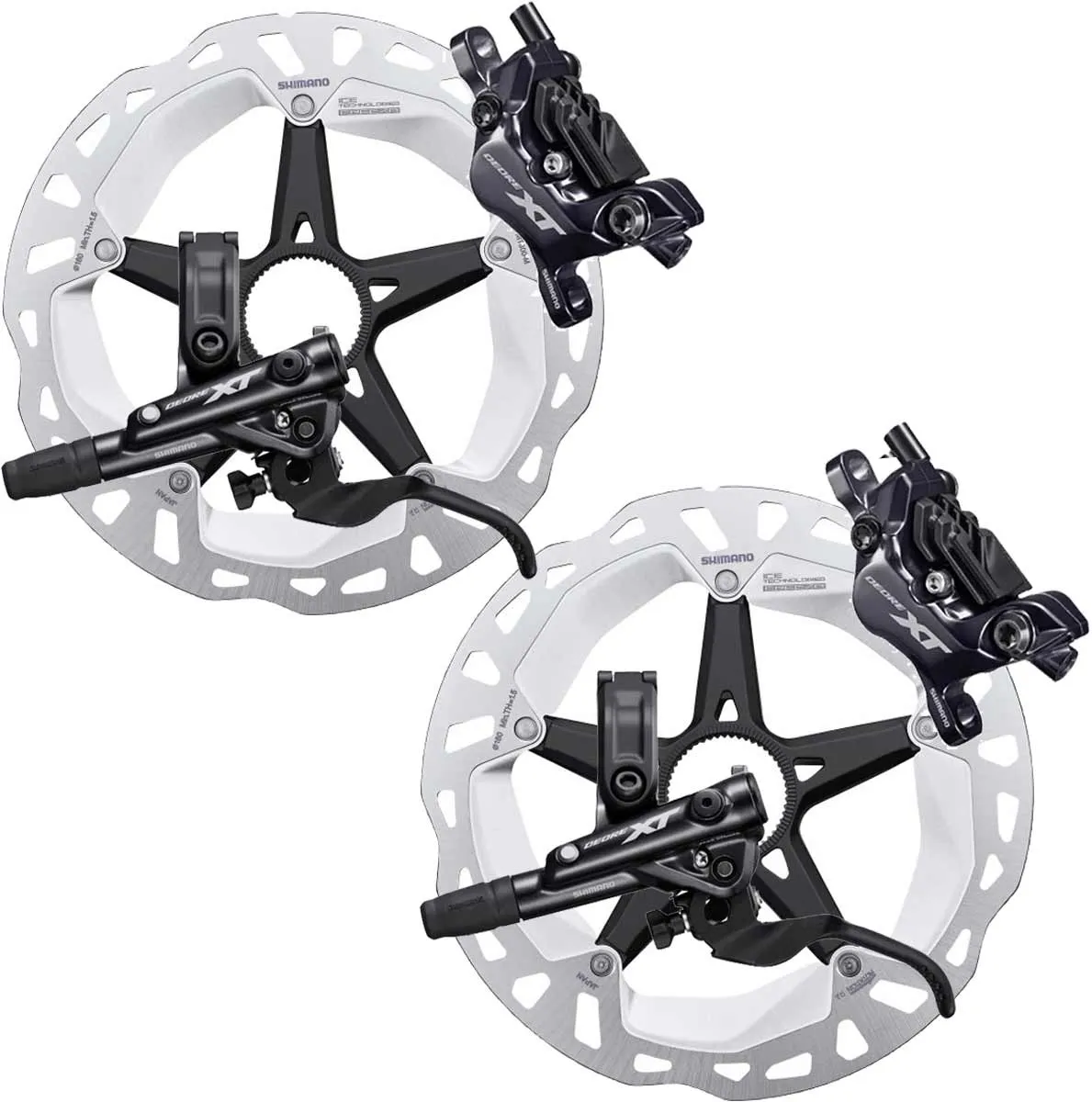 Shimano Deore XT M8120 disc brake set + RT-MT800 Centerlock discs