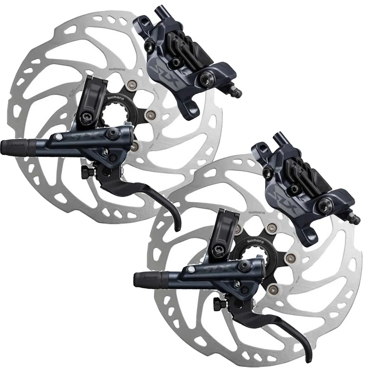 Shimano SLX M7120 Disc Brake Set + SM-RT70 Centerlock Discs