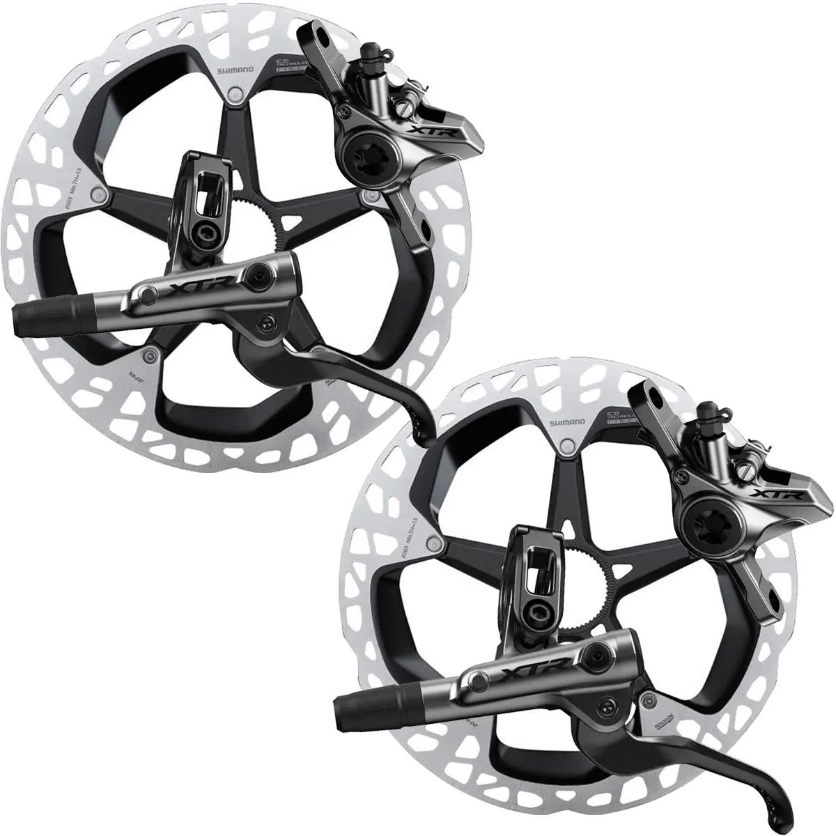 Shimano XTR Race M9100 Disc Set: Disc brakes + Centerlock discs RT-MT900