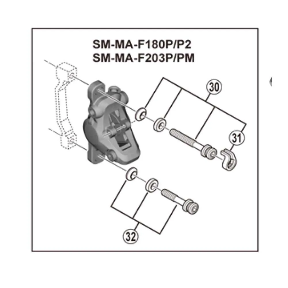Shimano Disc Adapter Screw F203PPM | M6 x 40.2 mm