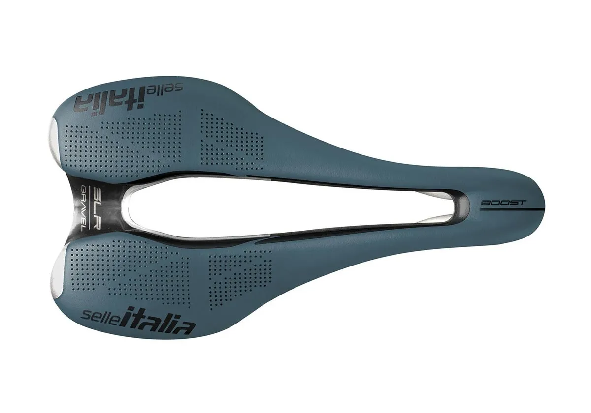 Selle Italia SLR Boost Gravel Saddle TI316 Superflow S3 blue