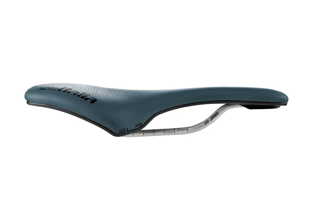 Selle Italia SLR Boost Gravel Saddle TI316 Superflow S3 blue