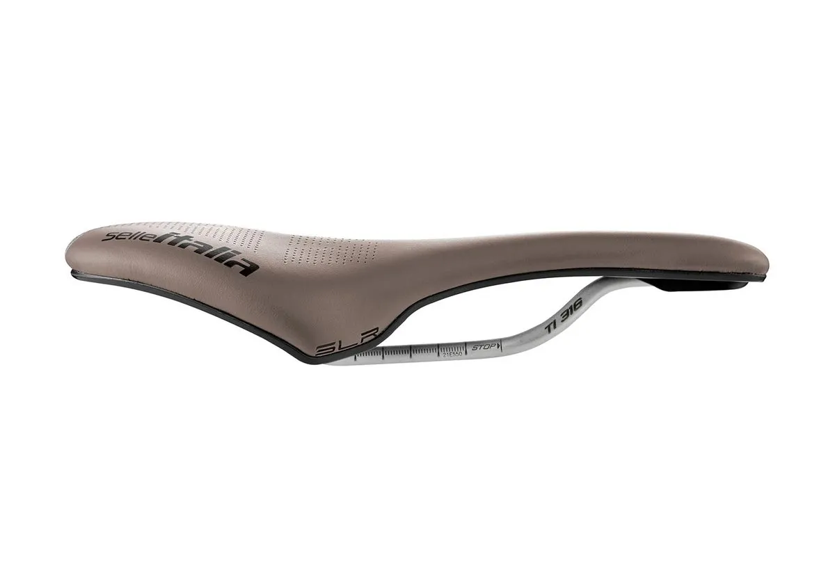 Selle Italia SLR Boost Gravel Saddle TI316 Superflow S3 brown