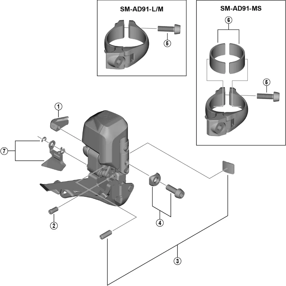 Shimano 105 FD-R7150 Front Derailleur Spare Part | Cable Connection Cover No. 1