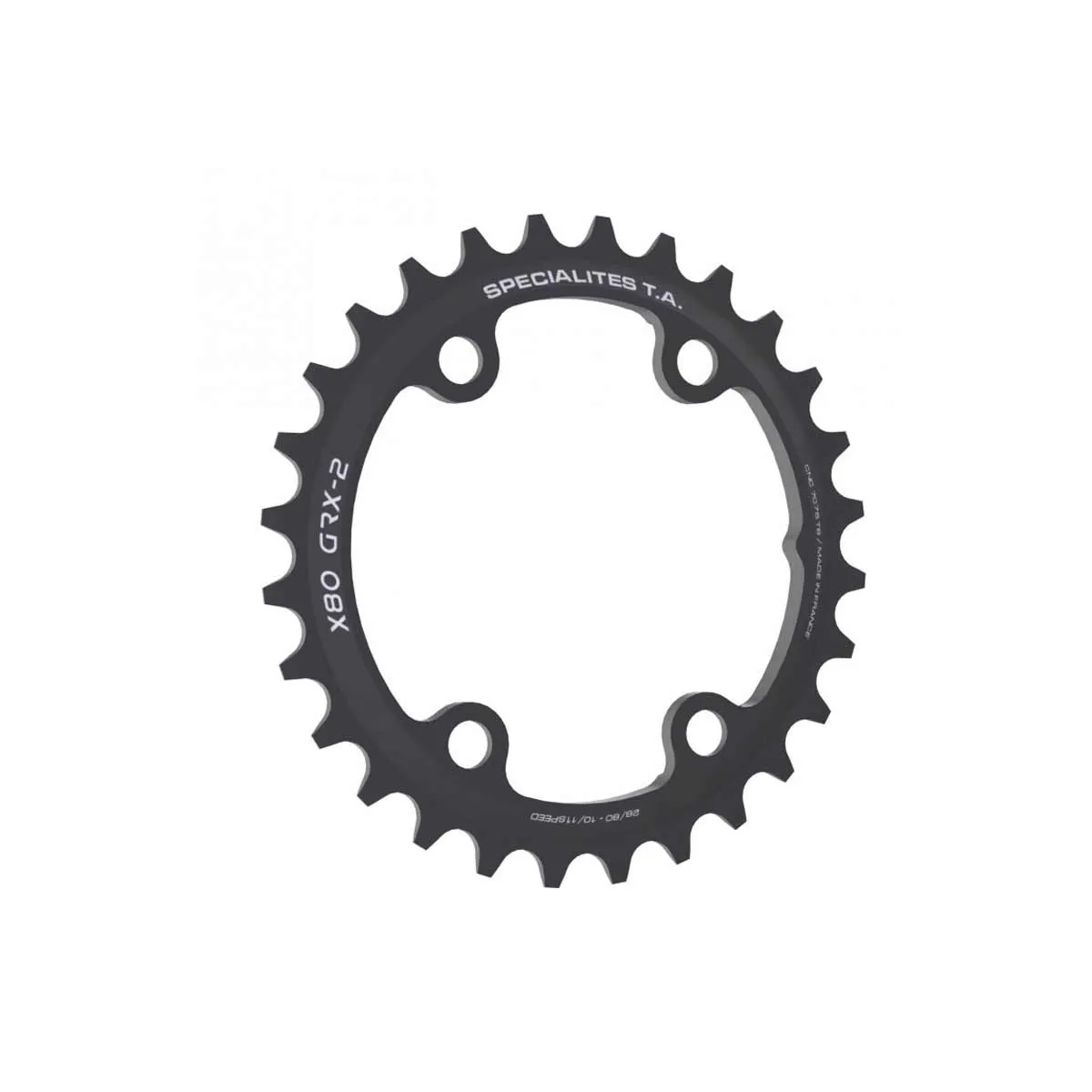 TA Specialite X80 GRX chainring 2x10/11/12-speed, inner 28 teeth