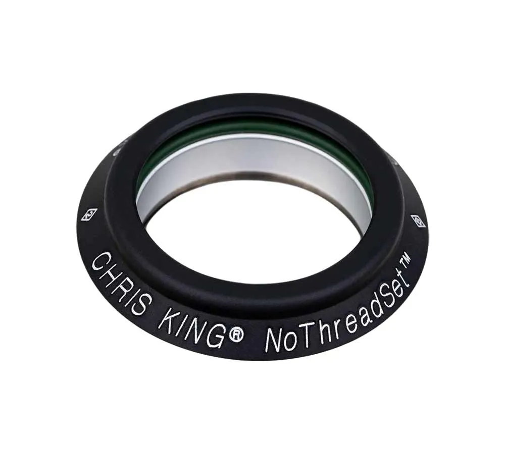 Chris King Headset Spare Part NoThreadSet Griplock | Bearing Cap Matte Black 1 1/8 inch