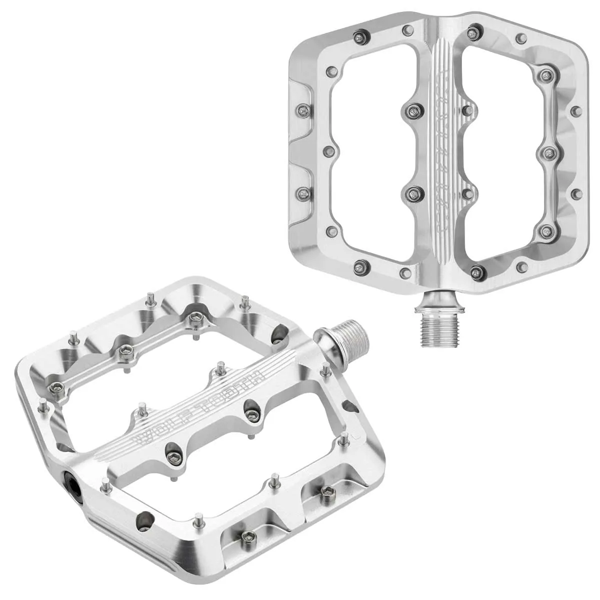 Wolf Tooth Waveform Platform Pedals Large Silver