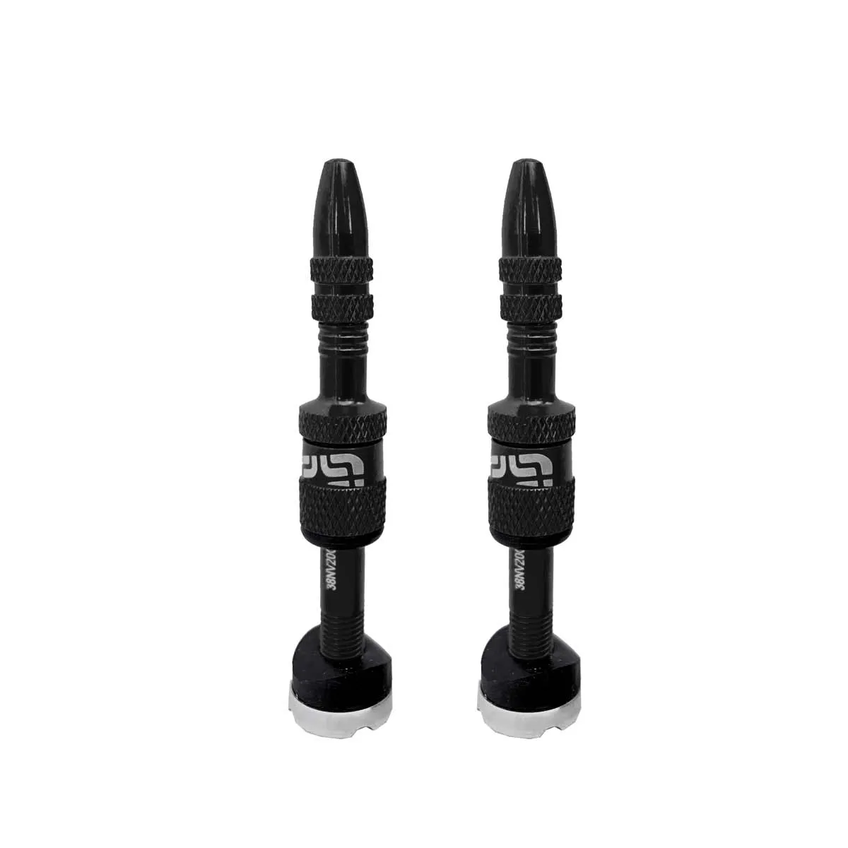 e*thirteen Presta Tubeless Valve Set | Quick Fill Plasma Aluminium 19–23 mm black