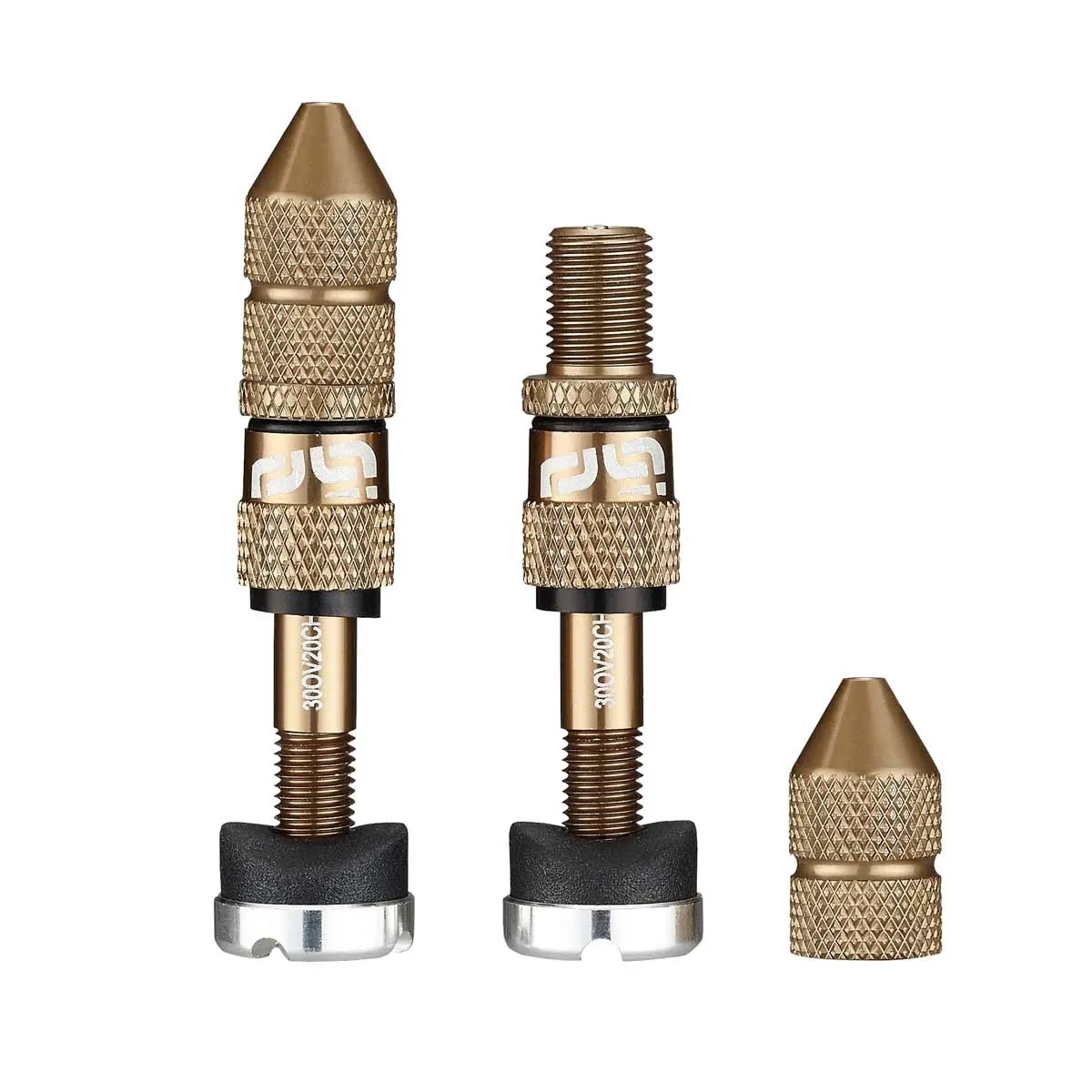 e*thirteen Schrader Tubeless Valve Set | Quick Fill Plasma Aluminium 23–31 mm bronze