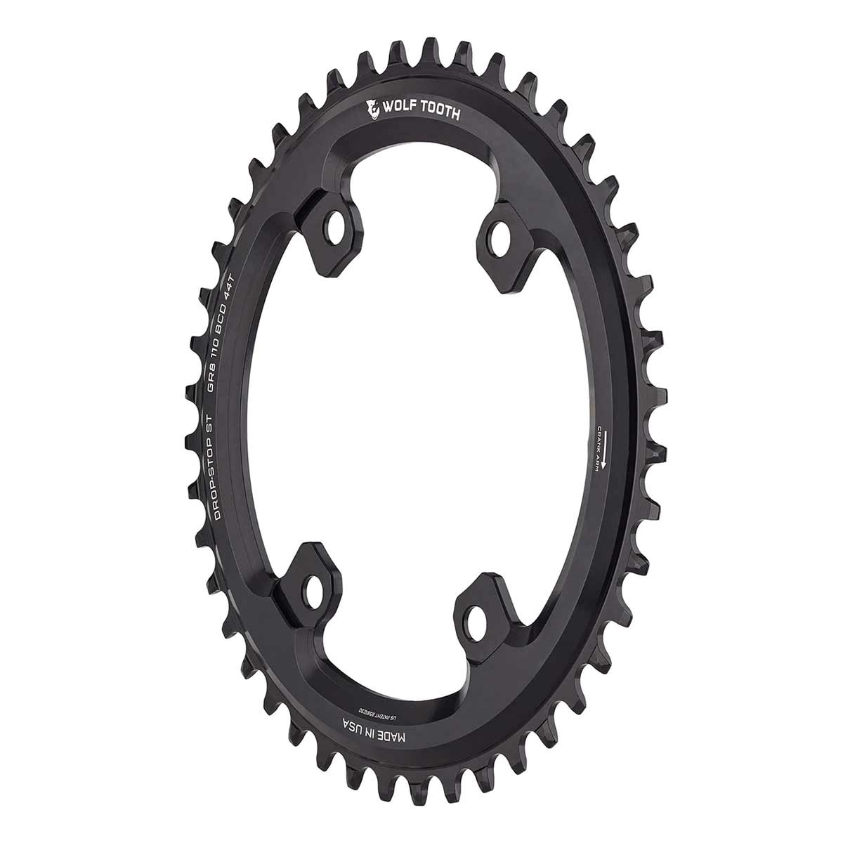 Wolf Tooth Drop-Stop ST Chainring - Shimano GRX 110mm LK HG+ 12-speed 38 teeth